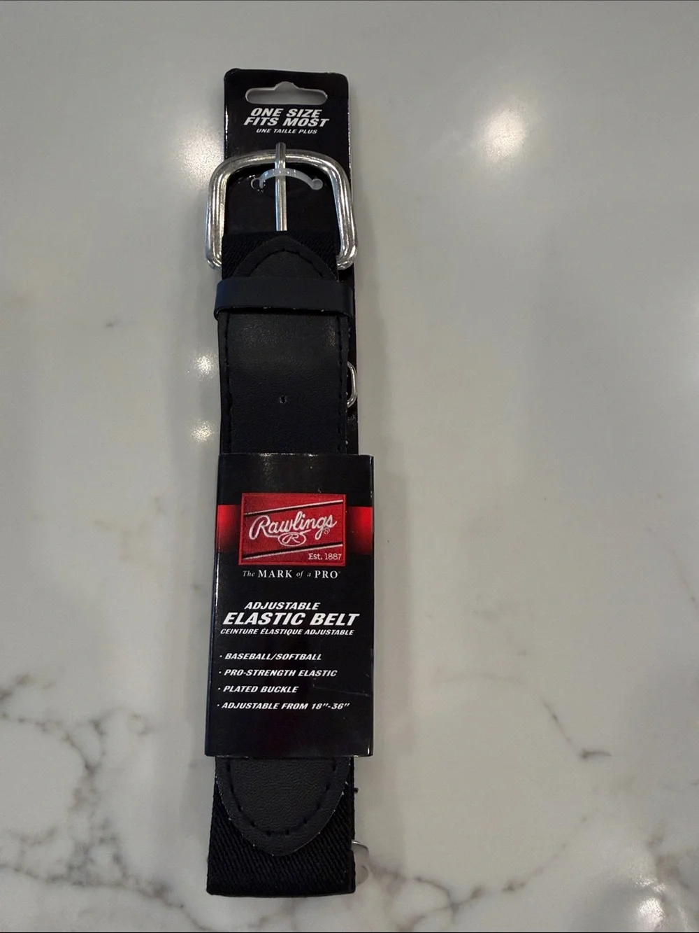 NWT Rawlings Black baseball softball belt